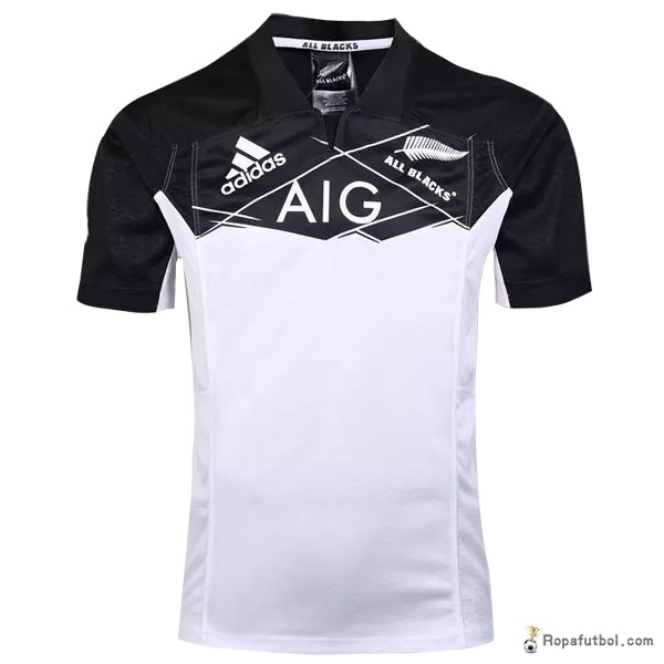 Camiseta Rugby All Blacks Replica Segunda Ropa 2016/17 Negro Blanco